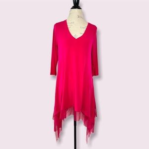NWT Pink Asymmetrical Midi Dress Plus Size